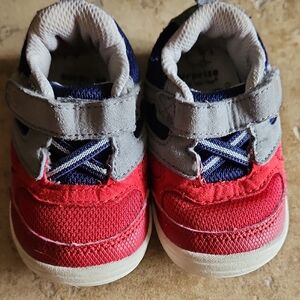 StrideRite Toddler Red, Blue, and Gray Shoes Size 4